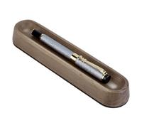 BENECREAT Walnut Wood Pen Tray, Long Oval Wooden Pencil Holder, Wooden Desktop Organizer Rest, Office and School Supplies, Gift for Student Teacher Writer(Coffee, 17.5x2.5x0.8cm)