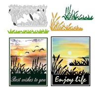 BENECREAT Weeds Grass Metal Cutting Die DIY Scrapbooking Embossing Stencil Template for Craft Gift Card Album Paper Decor Cardmaking