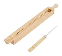 BENECREAT Wood Bookbinding Punching Tool, Hand Account Binding Kit Bookbinding Supplies with an Awl and Cradle for DIY Crafts, Notebook, Journals, Planners