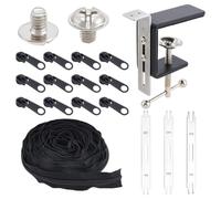 BENECREAT Zipper Jig Sliders #3 to #10, Sewing Zipper Installation Tool with 24Pcs Plastic Zippers for Pants, Dress