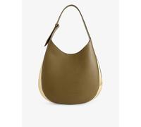 Benedetta Bruzziches Womens Verde Kaki Amalia Metallic-panel Leather Hobo Bag