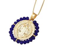Benedict Necklace For Women And Men, Multicolor Beads Saint Necklaces, Medals, Medalla De San Benito, Benito Medalla, Medal