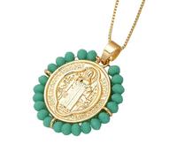 Benedict Necklace For Women And Men, Multicolor Beads Saint Necklaces, Medals, Medalla De San Benito, Benito Medalla, Medal