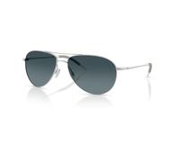 Oliver Peoples OV1002S BENEDICT 5036S3 Man Sunglasses Metal Silver Blue Pilot Polarized Nuanced