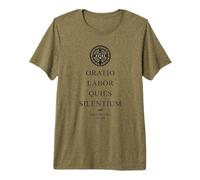 Benedictine Rule for Prayer and Work Life Premium T-Shirt