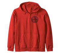 Benedictine Symbol and Medal Ora et Labora Zip Hoodie