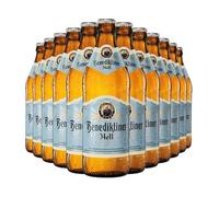 Benediktiner Helles Lager Beer | 12 x 500ml | German Helles Style | Golden Bavarian Lager | Malty Sweetness with Fruity Notes | 5% ABV | Suitable for Vegans | Glass Bottles