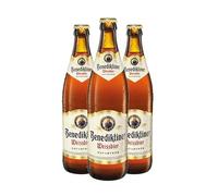Benediktiner Weissbier - Bavarian Wheat Beer 5.4% ABV | German Wheat Ale | 3 x 500ml Glass Bottles | Smooth & Citrusy | Pack of 3 | Brewed by Bitburger