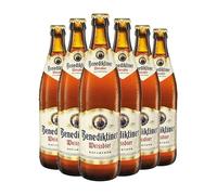 Benediktiner Weissbier - Bavarian Wheat Beer 5.4% ABV | German Wheat Ale | 6 x 500ml Glass Bottles | Smooth & Citrusy | Pack of 6 | Brewed by Bitburger