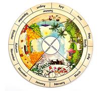 Benedykt & Sylvester Seasons of the Year Perpetual Calendar Wheel - Montessori Learning Educational Homeschool Waldorf Children's Kids
