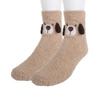Benefeet Sox Mens Fuzzy Socks Slipper Socks Funny Fluffy Socks Cartoon Animal Soft Sock Plush Coral Fleece Cozy Sleeping Sock