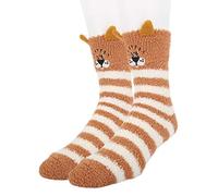 Benefeet Sox Mens Fuzzy Socks Slipper Socks Funny Fluffy Socks Cartoon Animal Soft Sock Plush Coral Fleece Cozy Sleeping Sock