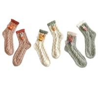 Benefeet Sox Womens Fuzzy Socks Girls Cute Slipper Sock Funny Fluffy Winter Warm Soft Cozy Plush Indoor Sleep Sock, 3d Bunny-3 Pair, One Size