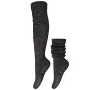 Benefeet Sox Womens Girls Glitter Slouch Socks Sparkle Scrunch Socks Cute Knee High Boot Socks Novelty Long Knit Stacked Sock, Black, One Size