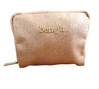 Benefit Makeup Bag in Sparkly Irridescent Rose Gold