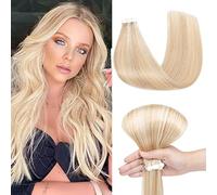 Benehair Tape in Hair Extensions Real Human Hairs #18P613 Ash Blonde Mixed Bleach Blondes Invisible Tape Remy Straight Extension 14 Inches (20 g)