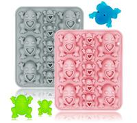 BENEKIY 2 Pack Silicone Frog Chocolate Molds 3D Frog Shaped Candy Molds Frog Themed Baking Mould Tray DIY Baking Tool for Chocolate Cake Dessert Gummy Mousse Pastry Handmade Soap Cupcake Topper