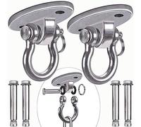 BeneLabel 2pcs Swing Hanger, Hammock Chair Ceiling Hook Swivel Mounting Bracket Hardware Set for Concrete Yoga Rope/Aerial Hoop/Punching Bag Suspension Kit, 1000lbs