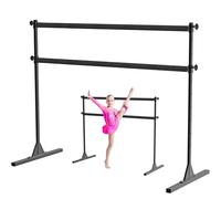BeneLabel Ballet Barre Freestanding, Portable Ballet Bar 10 Height Adjustable Cloth Wrapped Stretching Dance Bar for Girls Kids Adults Home Workout Fitness Yoga, 150 x 71cm