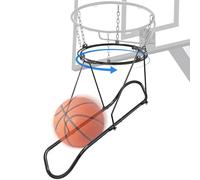 BeneLabel Basketball Return Attachment, Basketball Hoop Rebounder Net System 360 Swivel Metal Ball Return Training Aid Equipment for Indoor Outdoor Solo Ball Shooting Practice and Play, Knock Down
