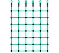 BeneLabel Climbing Cargo Net, 196 x 125cm Climbing Frame Net Kids Webbing Net Rope Ladder Playground Safety Netting for Outdoor Playset/Swing Set/Treehouse Obstacle Course Training, Green