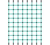 BeneLabel Climbing Cargo Net, 380 x 178cm Climbing Frame Net Kids Webbing Net Rope Ladder Playground Safety Netting with Hardware for Outdoor Playset/Swing Set/Treehouse Obstacle Course Training,Green