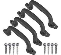 BeneLabel Climbing Handle Kid Playground Hand Grip 4 Safety Grab Hold/Black | Swing Set Slide Playset Kids Room Treehouse Bunk Bed Gate Closet,18cm,Φ2.2cm,300lbs,Plastic,Anti-slip Texture,Wall Ceiling