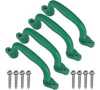BeneLabel Climbing Handle Kid Playground Hand Grip 4 Safety Grab Hold/Green | Swing Set Slide Playset Kids Room Treehouse Bunk Bed Gate Closet,18cm,Φ2.2cm,300lbs,Plastic,Anti-slip Texture,Wall Ceiling