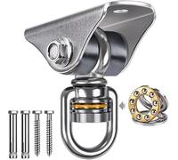 BeneLabel Heavy Duty Swing Hanger Bearing, Hammock Ceiling Hook 360 Swivel Hanging Chair Bracket Silent Bushing Hardware Set for Wood/Concrete Yoga Rope/Aerial Hoop/Punching Bag Suspension Kit,1600lbs