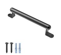 BeneLabel Metal Grab Rail, 25cm Kids Disabled Elderly Safety Grab Bar Wall Mounted Staircase Handrail Black Bathroom Hand Rail Door Handle for Indoor Outdoor Playground/Garden/Showers/Toilet/Bunk Bed
