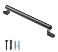 BeneLabel Metal Grab Rail, 38cm Kids Disabled Elderly Safety Grab Bar Wall Mounted Staircase Handrail Black Bathroom Hand Rail Door Handle for Indoor Outdoor Playground/Garden/Showers/Toilet/Bunk Bed