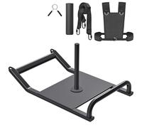 BeneLabel Weight Sled, Gym Fitness Sled Weighted Pull Push Sledge Athletic Exercise Equipment for Grass Speed Running Training Strength Improvement with Harness Vest/Strap for 2.5-5cm Plate,Horizontal