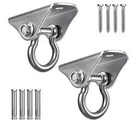BeneLabel Wood/Concrete Celing Hanger 2pcs Hammock Swing Hanging Screw Bolt 180° Swivel Hardware Set for Indoor Outdoor Playground Chair Yoga Rope Punching Bags, 1600lbs