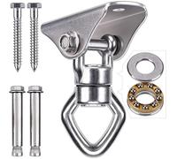 BeneLabel Wood/Concrete Celing Hanger Hammock Swing Hanging Screw 360° Swivel Silent Bushing Hardware Bearing Carabiner Set for Indoor Outdoor Playground Chair Yoga Rope Punching Bags, 1200lbs