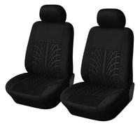 BENELKZAFA Custom Seat Covers For C4 Car Seat Cover Protectors Embroidery Covers Set Organizer Universal(Black Front)