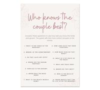 Benelsa- Hen Party Bridal Games Set - Fun & Exciting Games for Bacheelorette Parties, Bridal Showers, and Hen Nights (Who Knows The Couple Best)