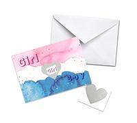 BENELSA-Its A Girl Gender Reveal Scratch Off Card - Premium 250gsm, Matt Finish, (Its A Girl 3 pack)