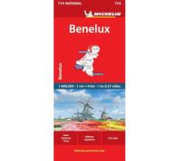 Benelux - Michelin National Map 714: Straßen- und Tourismuskarte 1:400.000