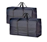 Benemall Super Large Storage Bag, 2 Pieces, Waterproof Moving Bag, Storage Bag, Transport Bag for Outdoor Use with Double Zips and Reinforced Handles