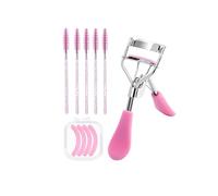 Benepoint Eyelash Curlers, Lash Curler with Bonus 4Pcs Replacement Lash Pads& 5Pcs Eyelash Spoolies, Eyelash Curler Kit Portable Travel Eyelash Curler for Eyelash Extension (Pink)