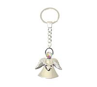 benerini Silver Colour Metal Guardian Angel Keyring - On Card With 'Thinking of You' Message & Quote - Guardian Angel Keychain Gift