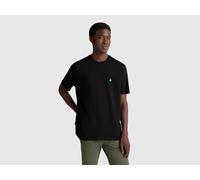 Benetton, Basic Cotton T-shirt, size XS, Black, Men