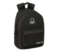 BENETTON BASICS Black - Youth Backpack for Laptop 14.1 Inches, Ideal for Young People of Different Ages, Comfortable and Versatile, Quality and Resistance, 31 x 16 x 41 cm