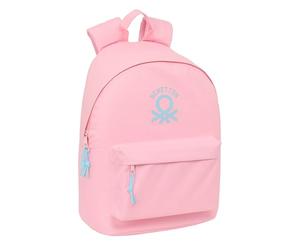 BENETTON BASICS Pastel Pink - Youth Backpack for Laptop 14.1 Inches, Ideal for Young People of Different Ages, Comfortable and Versatile, Quality and Resistance, 31 x 16 x 41 cm