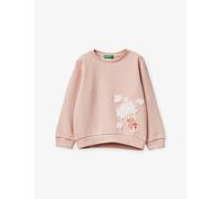 Benetton Benetton Embellished-Heart Long-Sleeve Cotton Sweatshirt 18 Months-5 Years Coral 2-3 Years