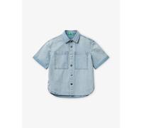 Benetton Benetton Light-Wash Chambray Denim Shirt 6-14 Years Sky Blue 8-9 Years