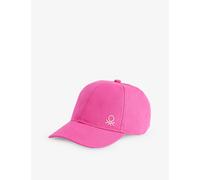 Benetton Boys Bright Pink Kids Brand-print Adjustable Cotton Baseball Cap 18-24 Months