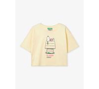 Benetton Boys Yellow Kids Snoopy Graphic-print Short-sleeve Cotton T-shirt 6-14 Years 10-11