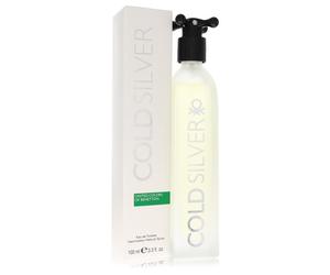 Benetton Cold Silver Eau de Toilette Spray for Men, 3.3 oz / 100 ml