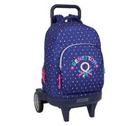 BENETTON DROP - Large Backpack with Wheels, Compact Evolution, Removable, Ideal for Children of Different Ages, Comfortable and Versatile, Quality and Resistance, 33 x 22 x 45 cm
